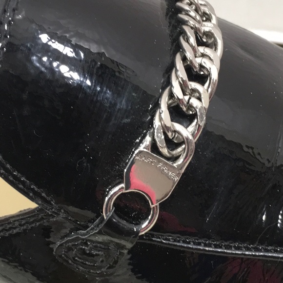 Marc Fisher Whiley black patent mules - Picture 3 of 7